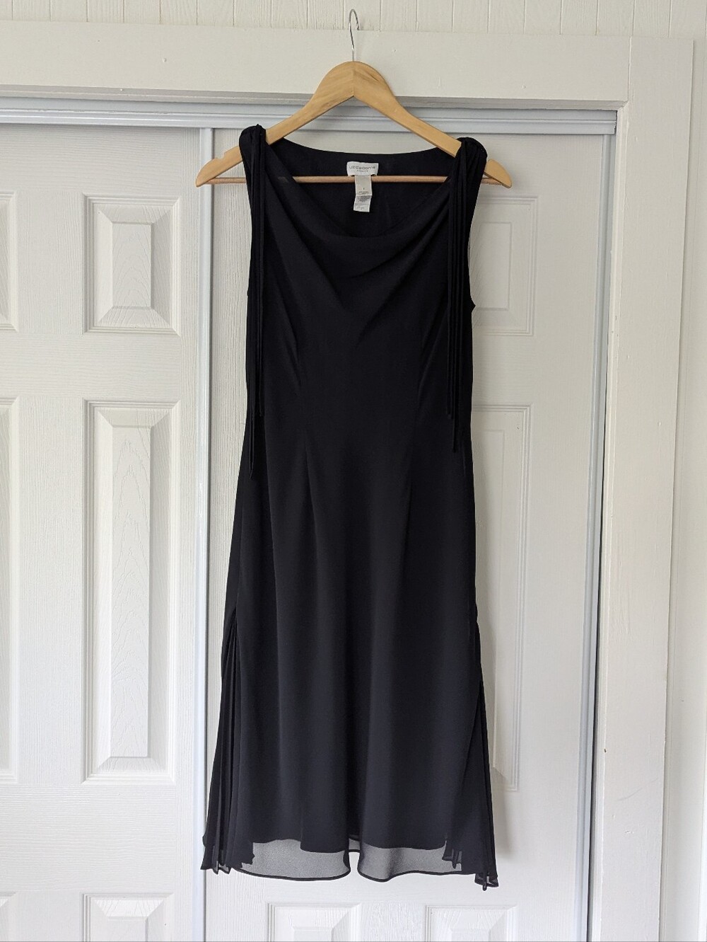 Liz Claiborne Black Dress 8 Cocktail Formal Wedding Guest Goth Minimalist